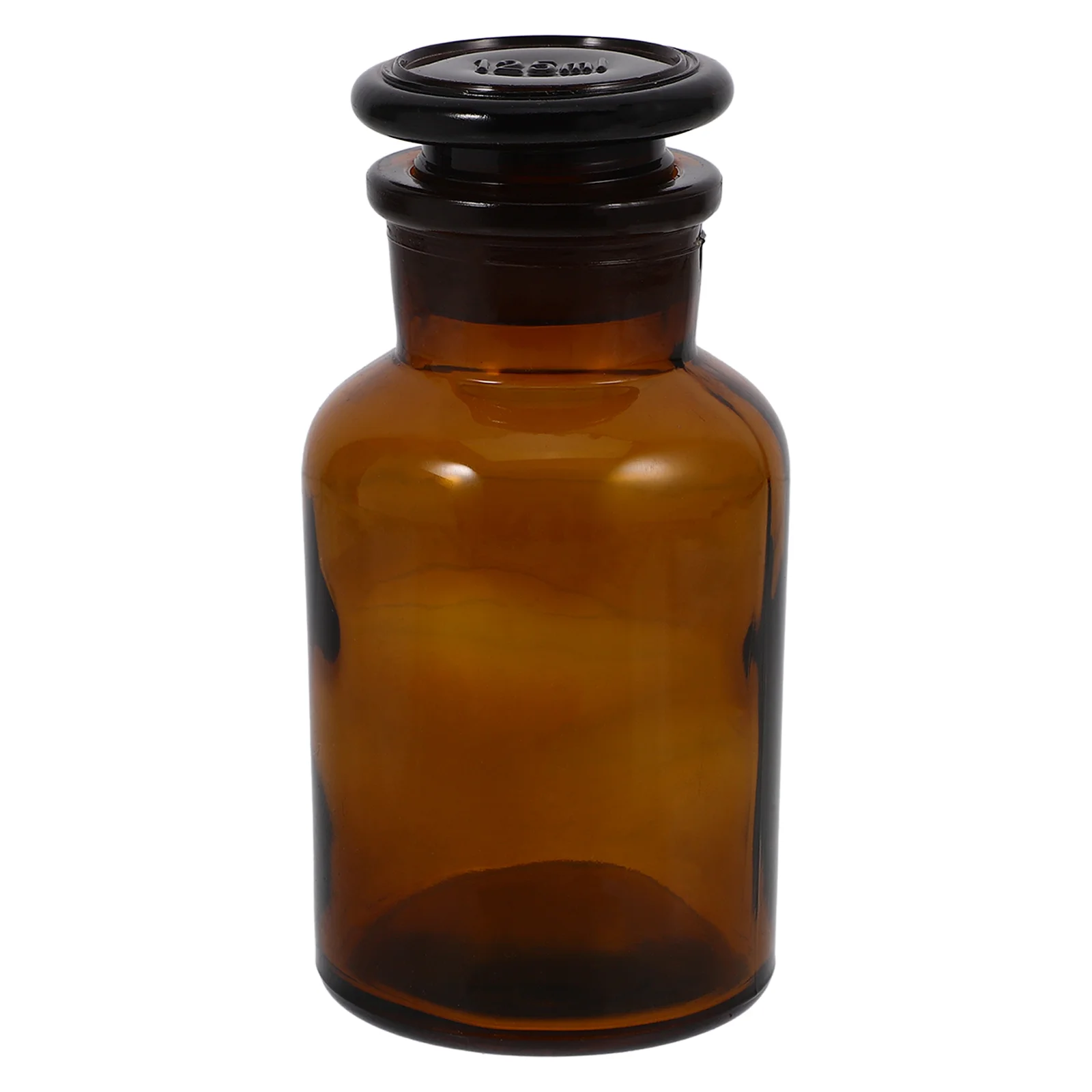 

Glass Bottle Reagent Graduated Storage Jar Laboratory Bottles Media Reusable Empty for Liquids Round