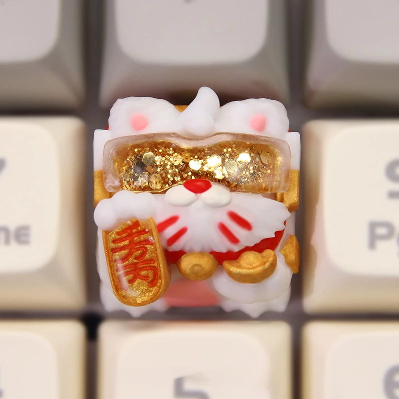 

Cute Cat Keycaps Personalized Customization 3D Printing Resin Mechanical Keyboard Keycap Accessories Pure Handmade Keycap Gifts