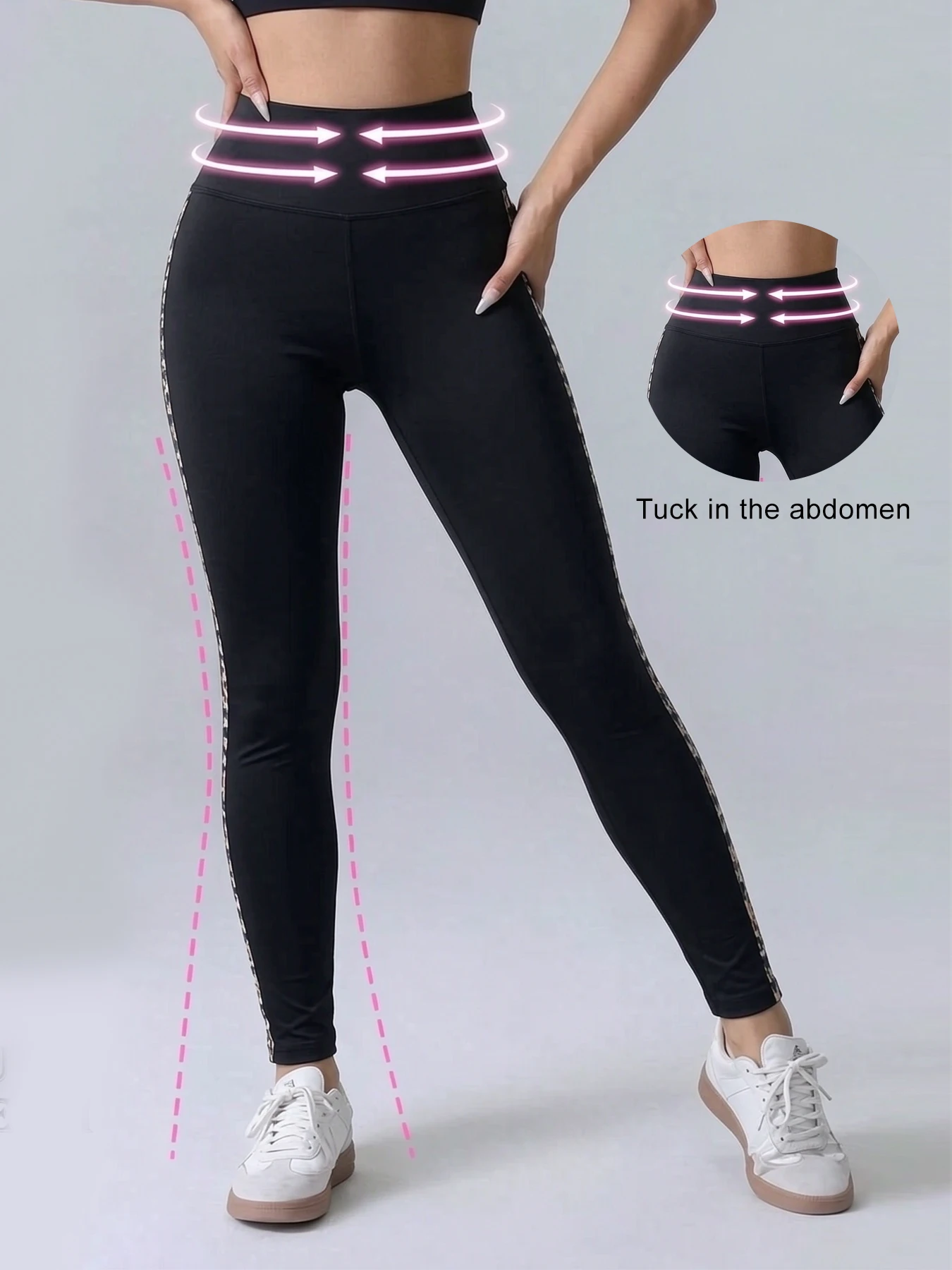 Women's High-Waisted Leggings, Leopard Print Slim Fit Leggings Are Suitable For Outdoor Sports Comfortable And Highly Elastic