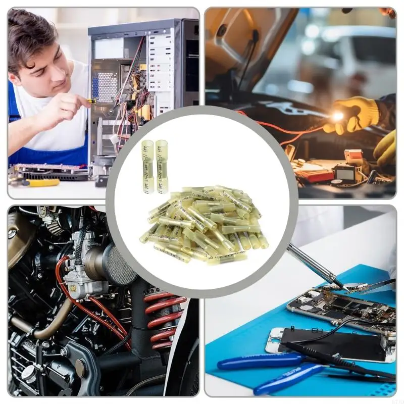 

100 шт. беспаечные кабельные соединители с прозрачными трубками, комплект соединителей проводов для безопасной проводки в и сам»