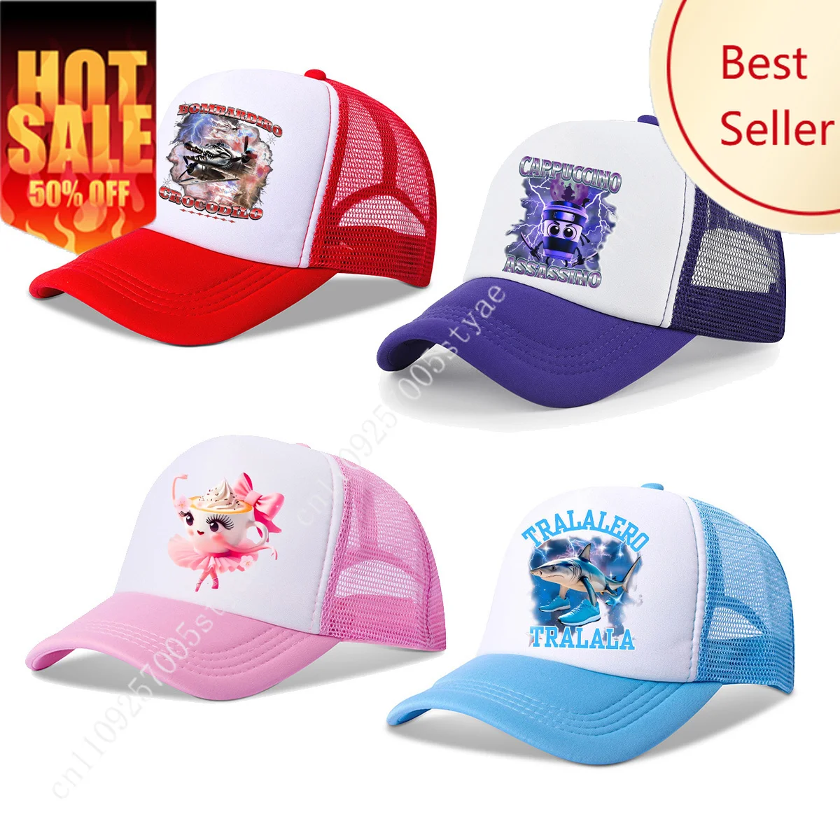 

Italian Brainrot Cap Funny Peaked Hats Men New Fashion Breathable Summer Sunshade Baseball Caps Hip Hop Accessories