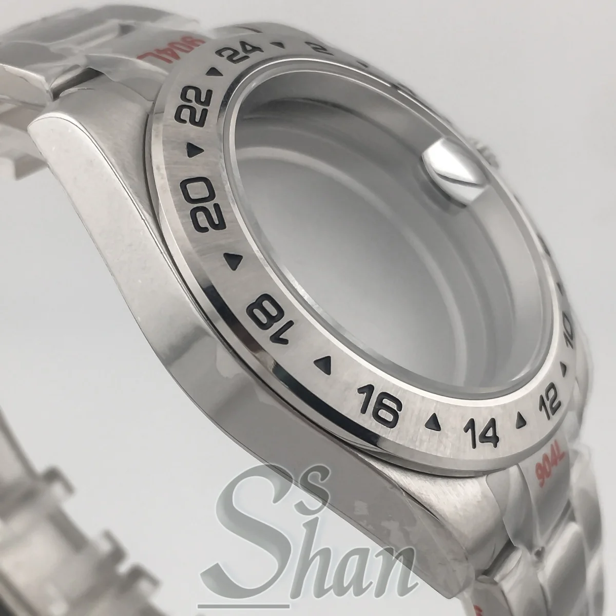 40mm/43mm pExplore 2 boîtier lunette fixe cristal saphir NH34 NH35 NH36 ETA2824 PT5000 Miyota DG2813 3804 mouvement bracelet en acier