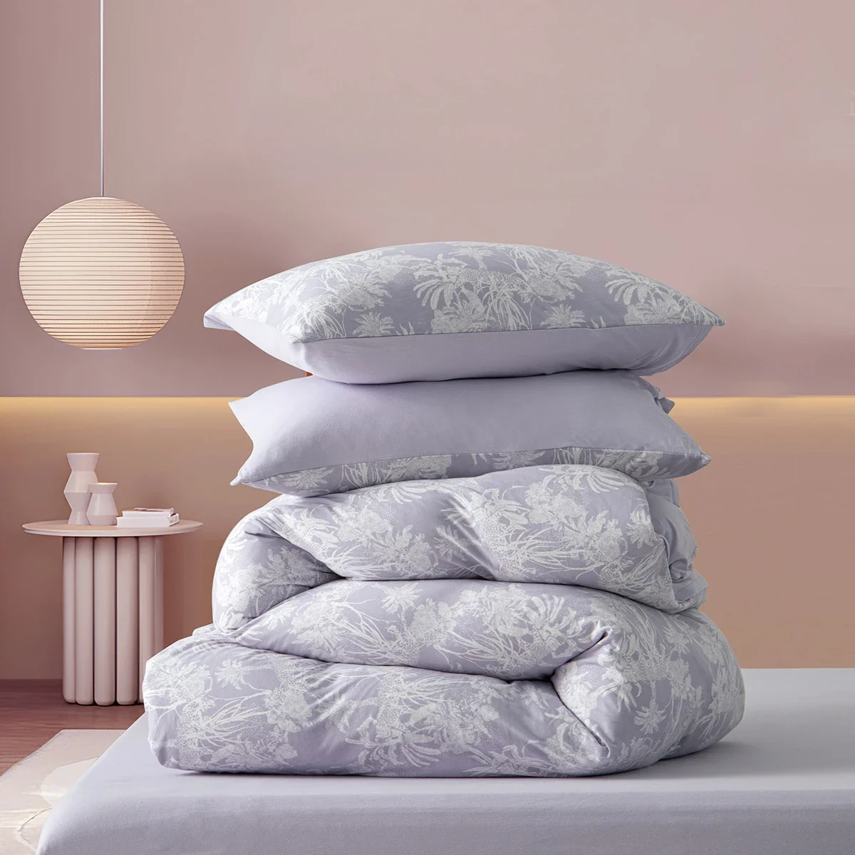 

Knitted cotton mattress four-piece set of pure cotton bacteriostatic cotton kit quilt cover bedroom bedding