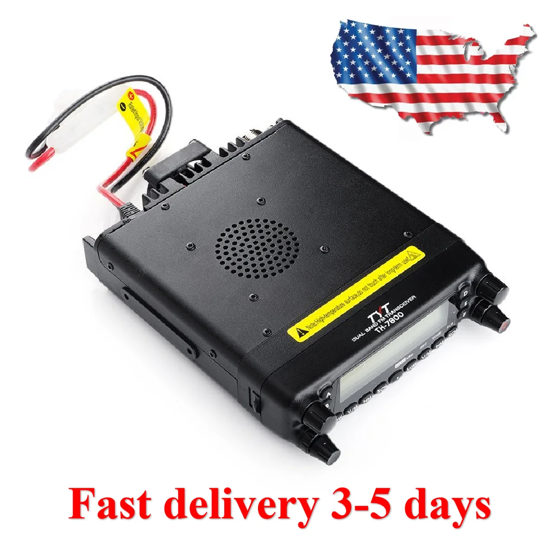 TYT TH-7800 50W VHF/40W UHF Dual Display Repeater Car Ham Radio Dual Band Mobile Transceiver Free Cable