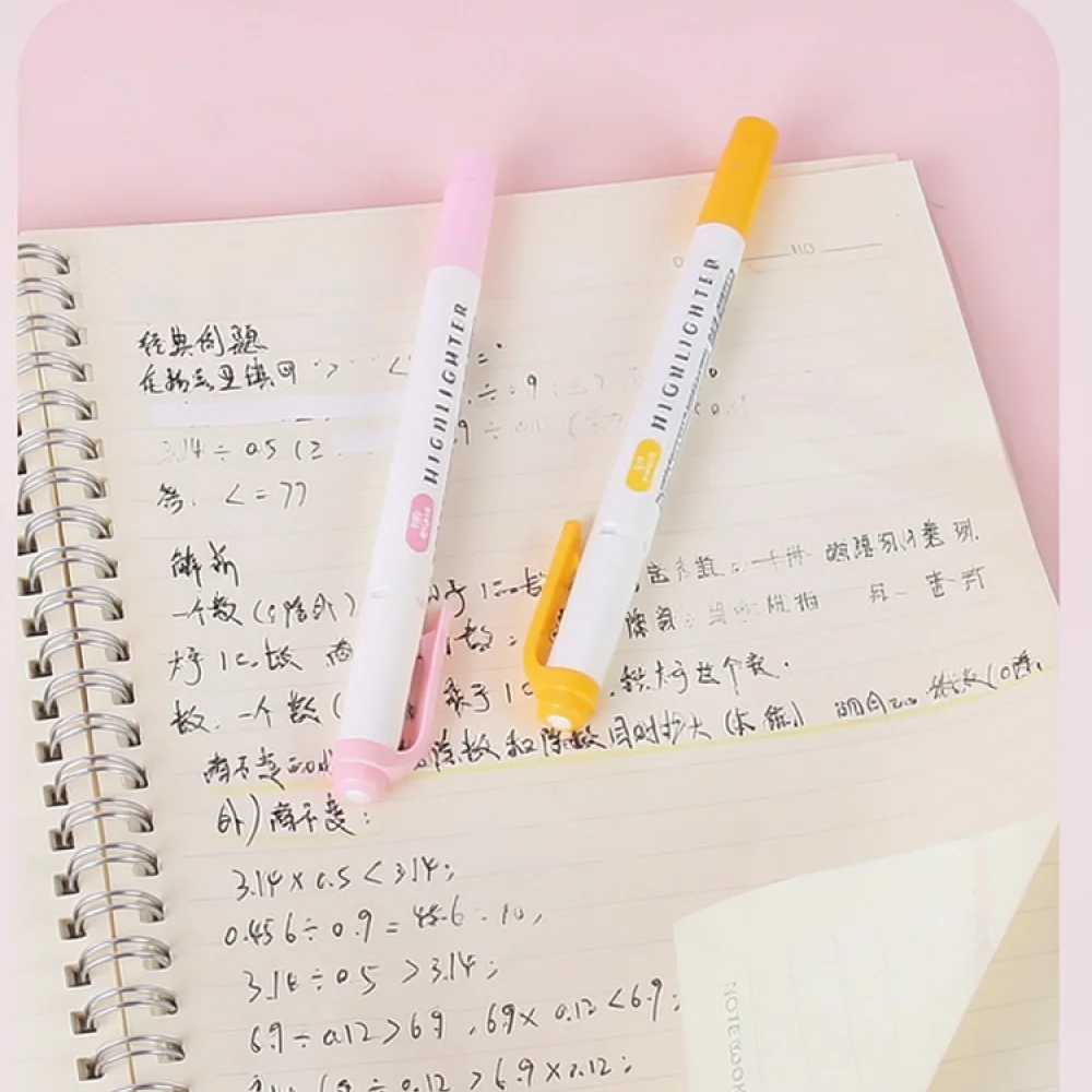 For ZhiPai Aesthetic Highlighter Markers Dual Tip Pastel Colors Pens For Student Journaling Office School Supplies Note Taking