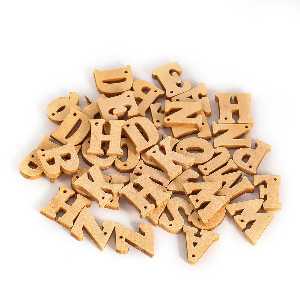 100 шт. деревянные буквы алфавита DIY ремесло оберегированная плитка мини-буквы из натурального дерева художественные ремесла украшения для вечеринки развивающие игрушки