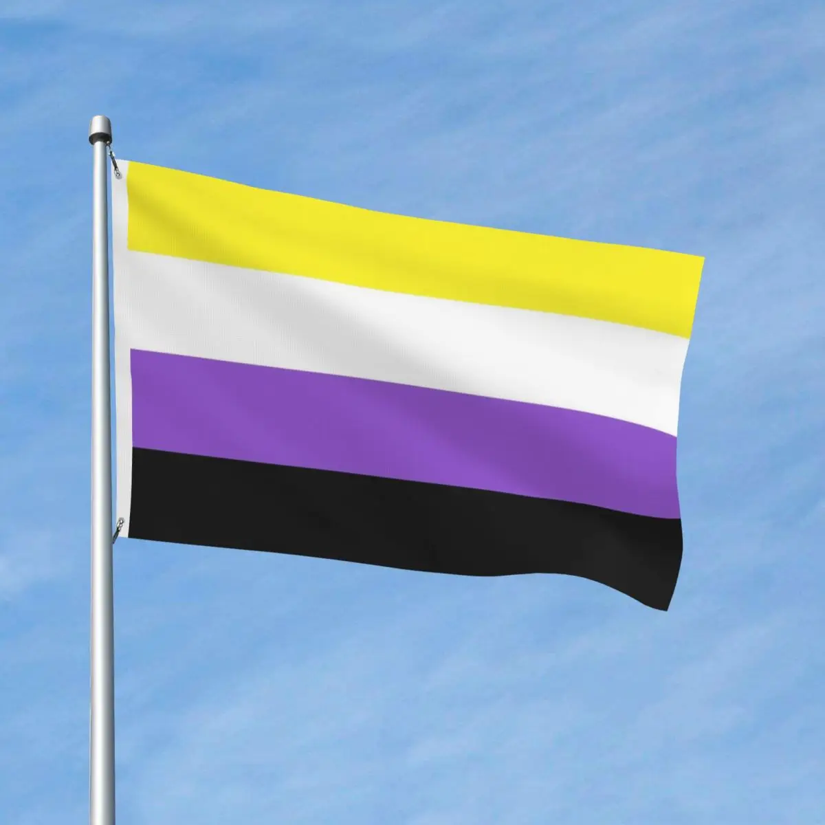 Non Binary Lgbt Flag Double Sided Indoor Outdoor Banner Yaoi Boy Love All Weather Home Room Dorm Wall Decor 3x5 FT