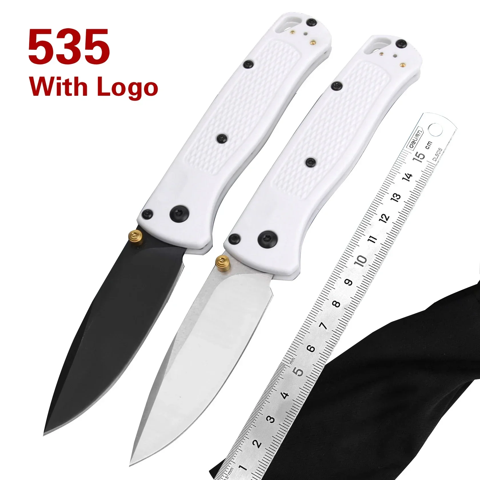 

New BM 535 Bugout EDC Folding Pocket Knife Black/ White Blade Survival Tactical Knife Outdoor Facas Jackknife Hand Tools Rescue