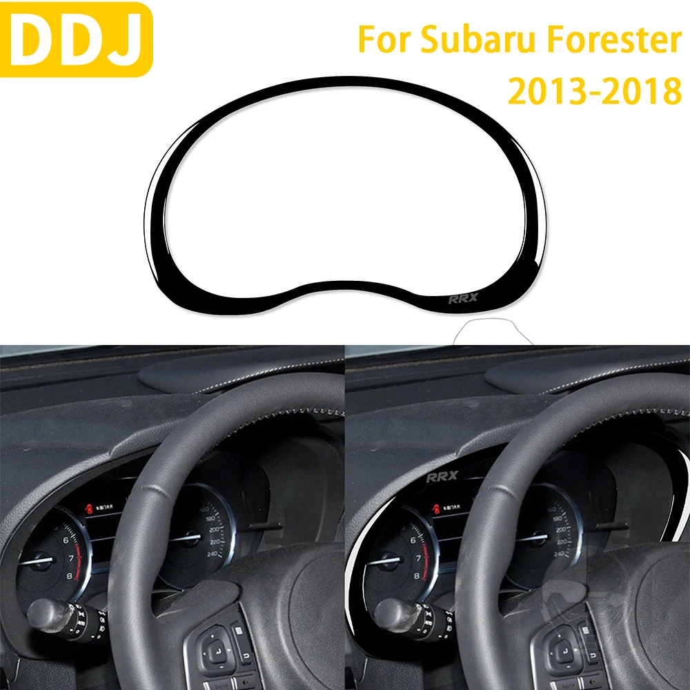 

For Subaru Forester 2013-2018 Car Accessories Plastic Piano Black Interior Speedometer Surround Frame Trim Sticker