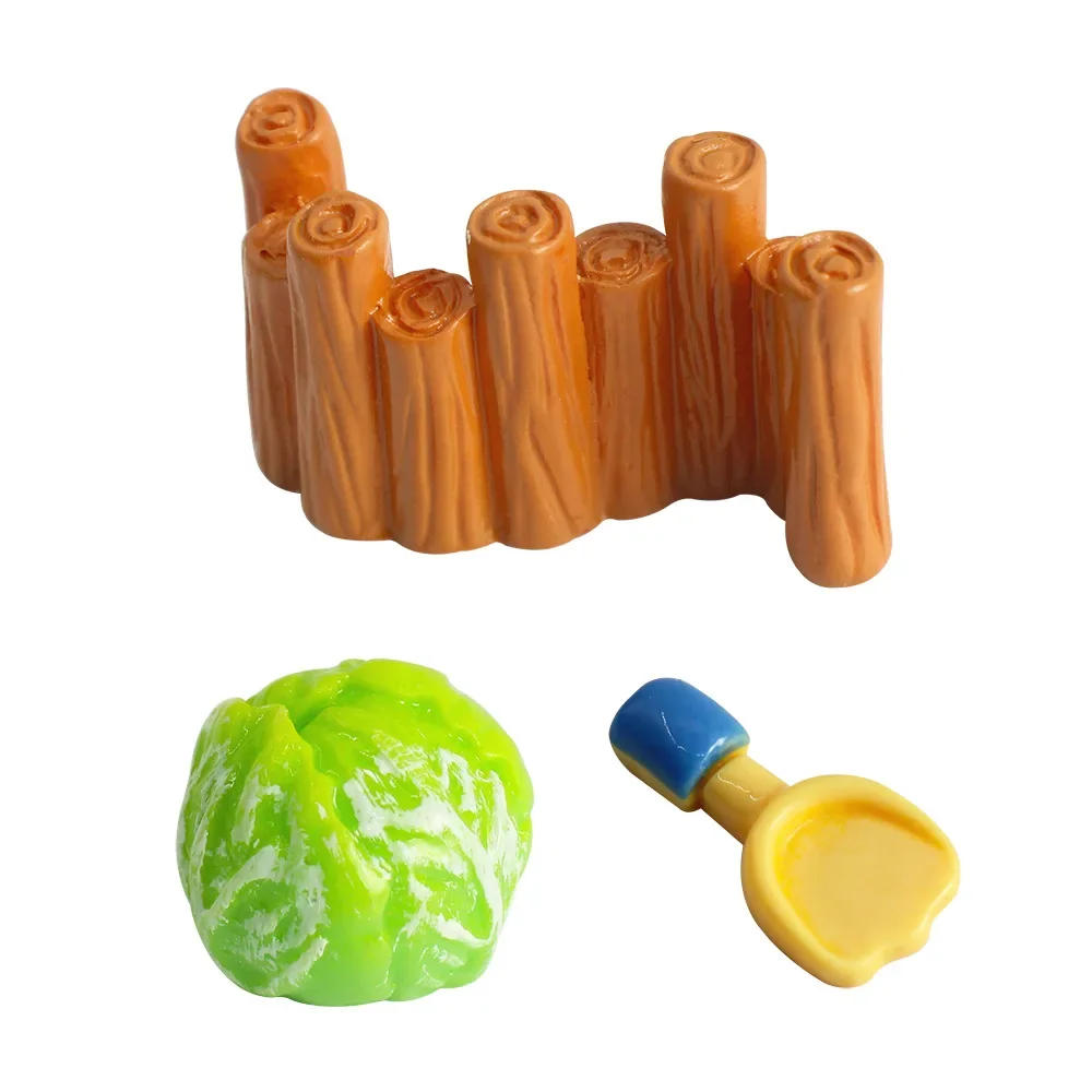 DIY 3D Mini Resin Cabbage Miniature VegetableAccessories Room Decoration Figurine Deco Parts FlatbacksDollhouse