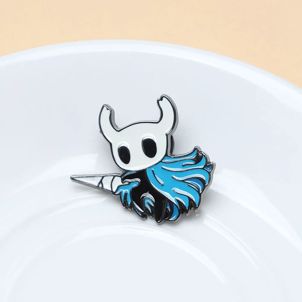 7pcs Hollow Knight Enamel Brooch Cool Character Pins Backpacks Clothing Hats Lapel Badges Fashion Jewelry Accessories Fans Gifts