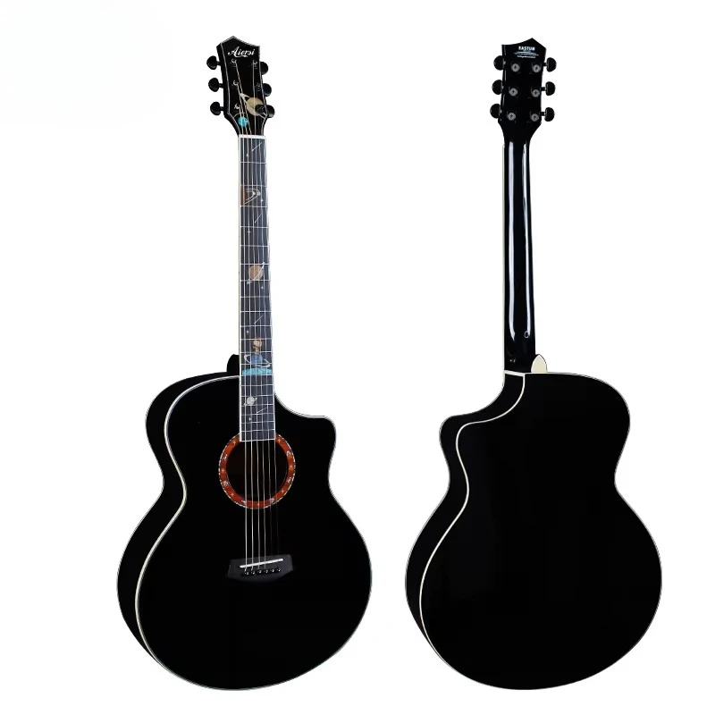 

Glossy Color 40 Inch Cutaway Space-star Design Acoustic Guitar with Spruce Top Laminated Mahogany Back and Side