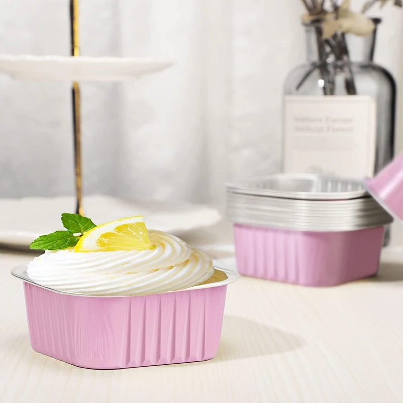 Aluminum Foil Cupcake Cases and Mini Cake Cups for Easy Baking