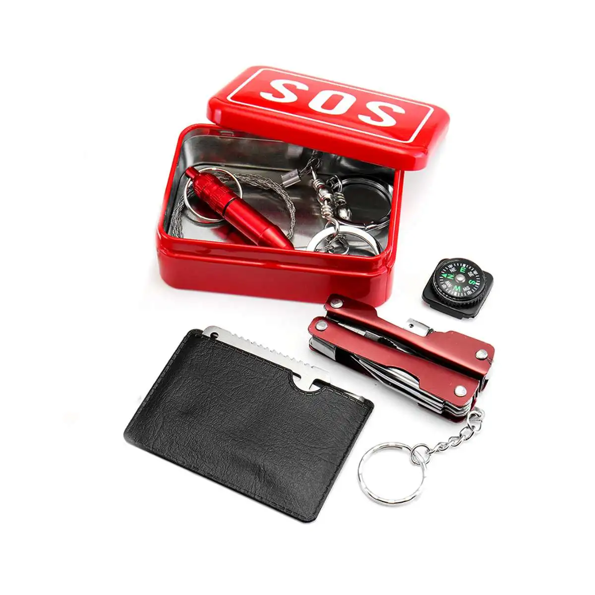 SOS Outdoor Camping Travel Kit Multifunction First Aid EDC Emergency Tactical Hiking Supplies Wilderness Tool