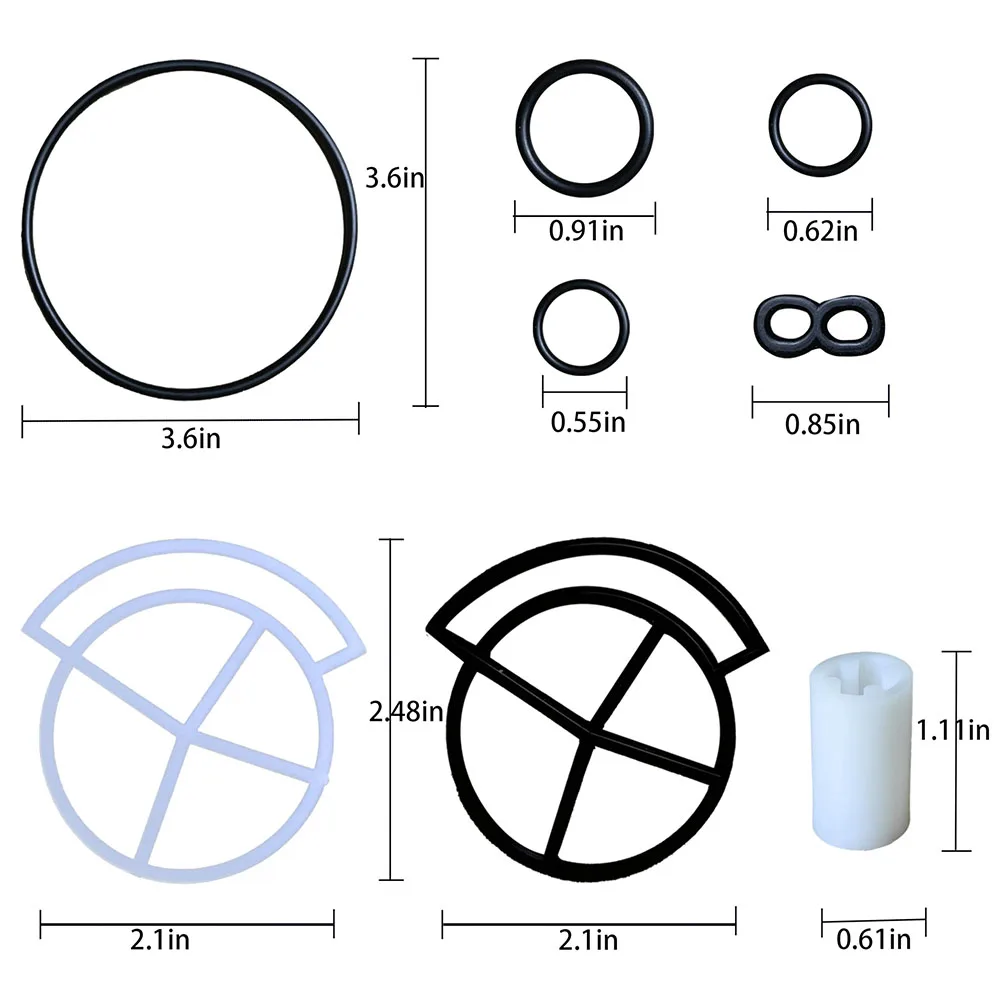 For 7129716 Water Softener Seal Kit Fit For 5 Screw Covers Water Softener Gasket Special-shaped Gaskets For Five ScrewCap Water