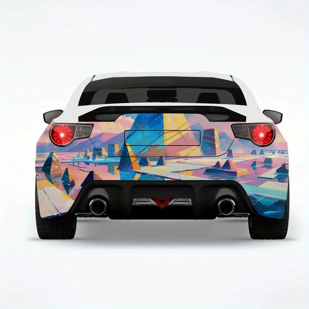 

Fantasy Pyramid Land Car StickerVinyl Decal for Car Rear, Waterproof Self-Adhesive Vinyl Stickers for Vehicle Tail & Bumper, Dec