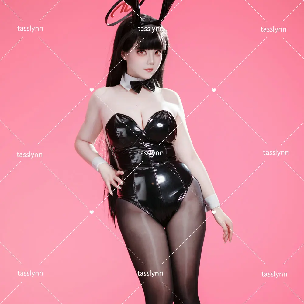 

Blue Archive Tsukatsuki Rio Cosplay Costumes Tsukatsuki Rio Leather bunny Suit Rio Cat Costume Ears Tails Halloween Costumes