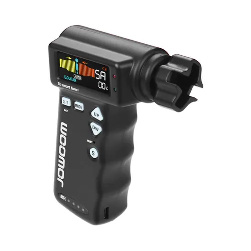 JOWOOM-Sintonizador de guitarra inteligente multifuncional T2, bobinador de cuerdas de clavija para ukelele de guitarra, afinación cromática recargable incorporada