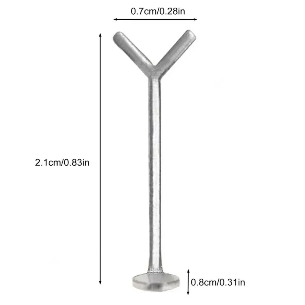 3pcs 자기 심장 모양의 고양이 눈 자석 휴대용 강한 자기 Y 자형 클립 네일 자석 네일 액세서리 Y 자형