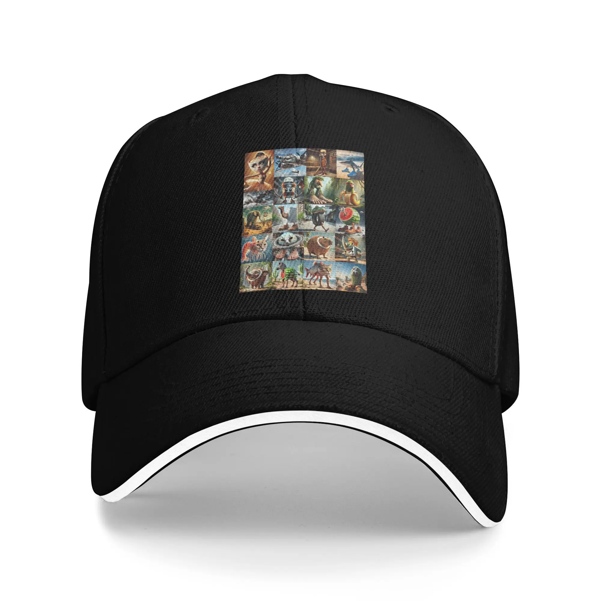 

Funny Italian Brainrot Memes Compilation1 Sun Baseball Cap Summer Women Men Print Hip Hop Hats Sun-Proof Fishing Snapback Cap