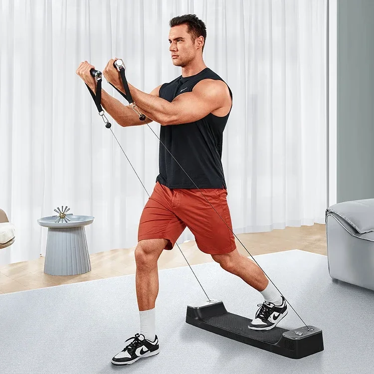 Gym Fitness Equipment Intelligent Power Station Pull Rope Folding Training Board with Resistance Band