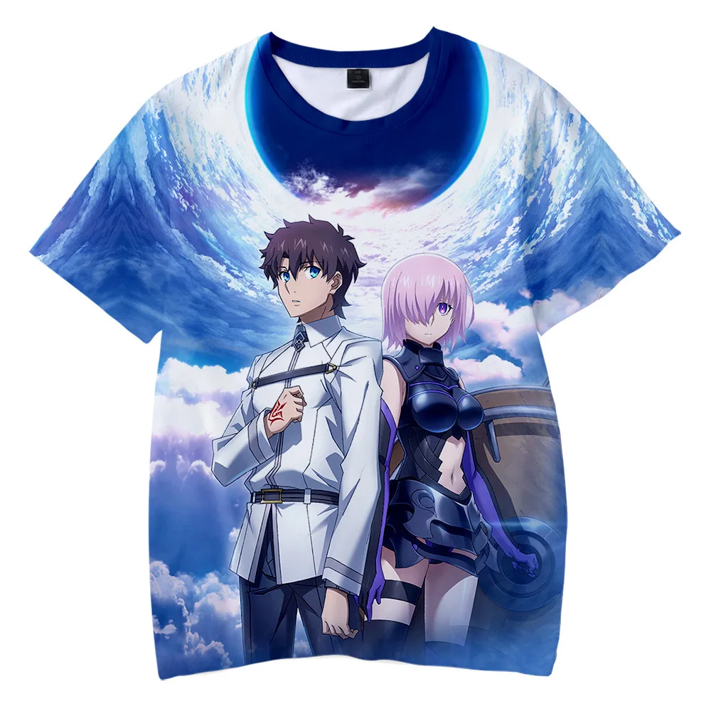 Anime Fate Stay Night T Shirt 3D Print Fate Grand Order Cosplay T-shirt Summer Short Sleeve Funny T Shirt Fate Zero Graphic Tees