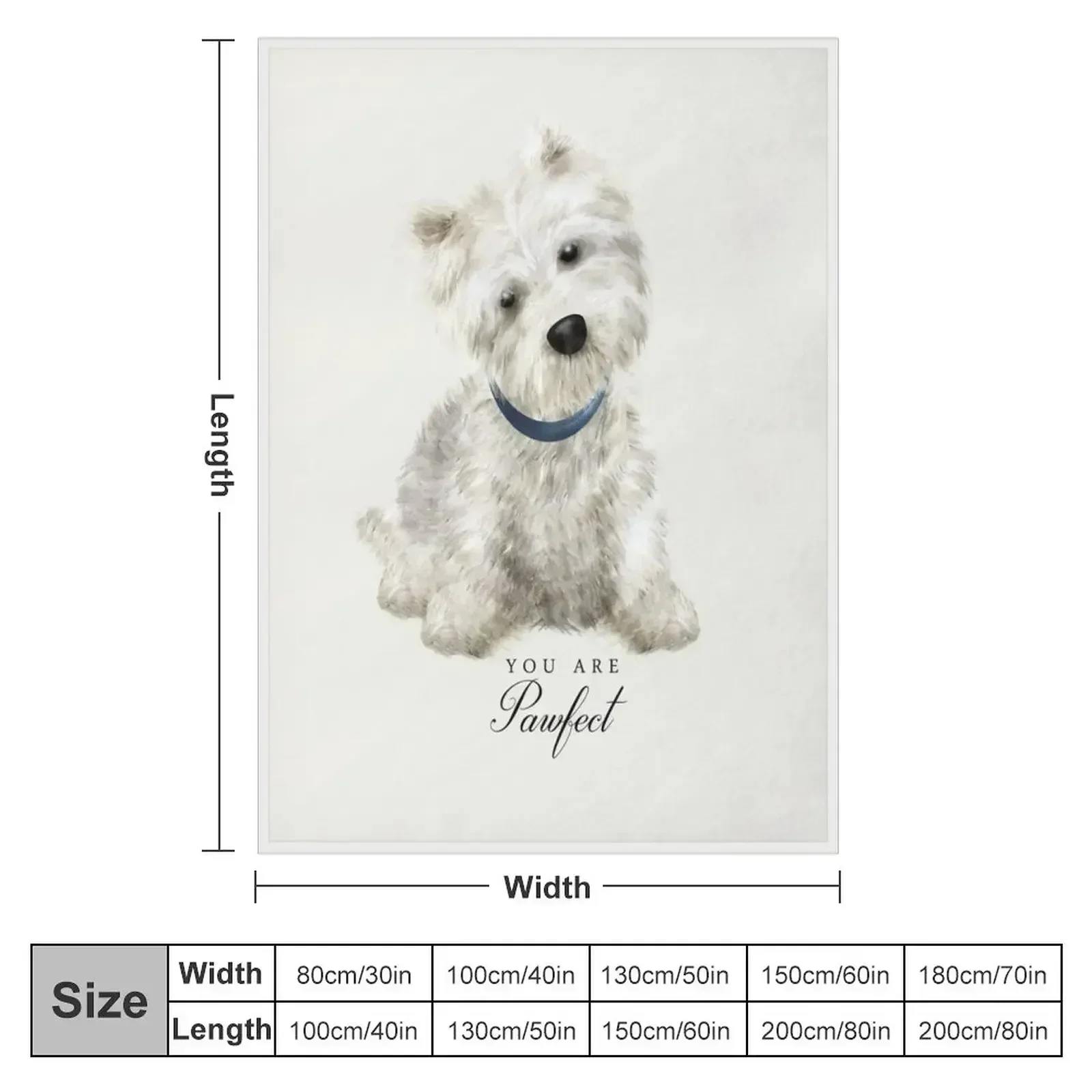 Pawfect Westie Throw Blanket For Baby Heavy christmas gifts heavy to sleep Bed linens Designers Blankets