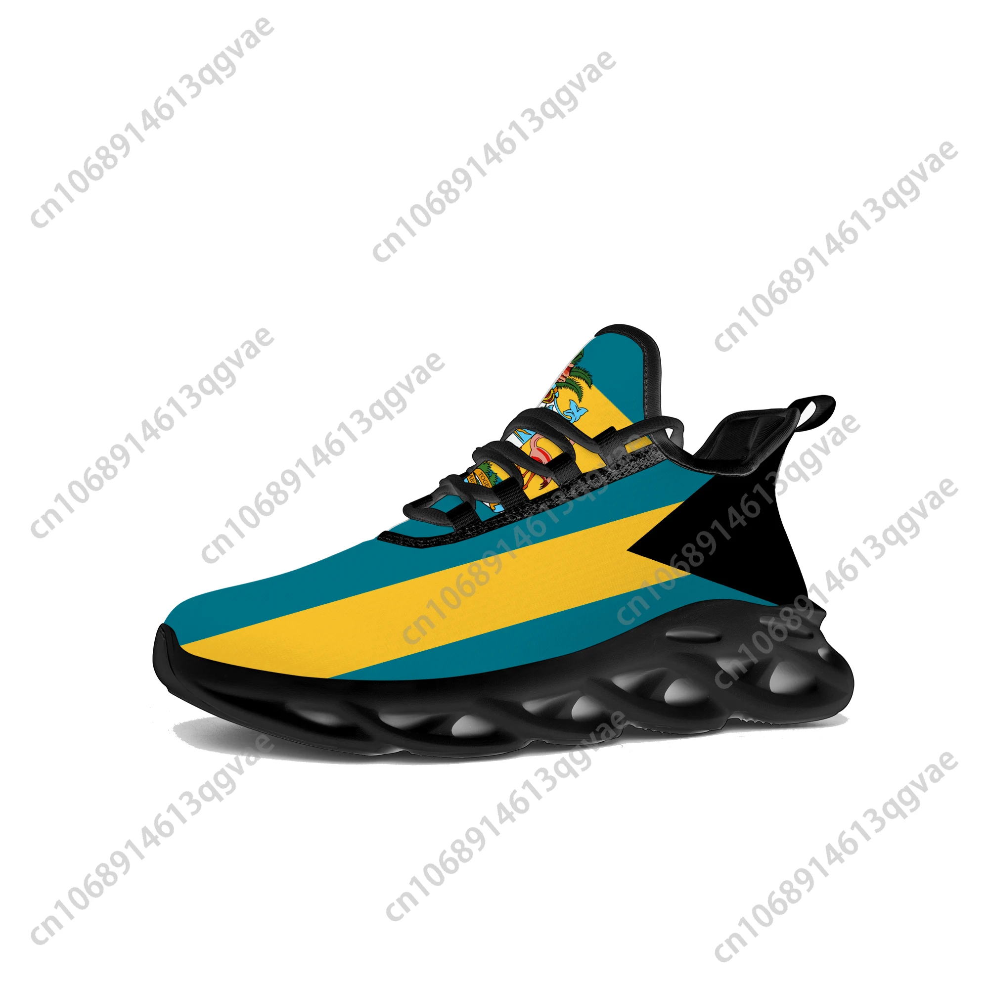 Bahamian Flag Flats Sneakers Mens Womens Bahamas Pop Sports Running High Quality Sneaker Lace Up Mesh Footwear Tailor-made Shoe