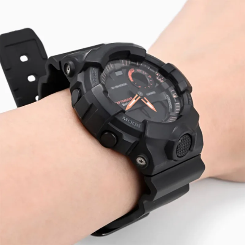 Синий полимерный ремешок для Casio 5554 GBA-800 GBA-800-2 GBD-800 GMA-B800 серии 16 мм браслет водонепроницаемый спортивный резиновый ремешок для часов