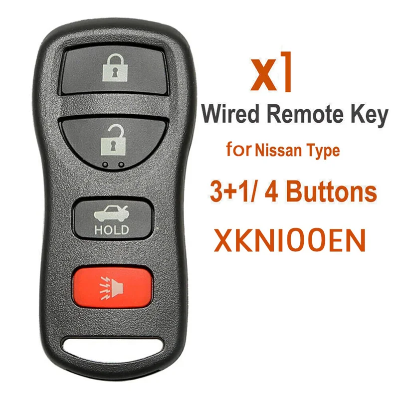 Kunci Remote Universal Kunci Remote Control Mobil Fob Flip Terpisah 4 Tombol untuk Gaya NISSAN untuk Alat Kunci VVDI untuk Xhorse XKNI00EN-M5