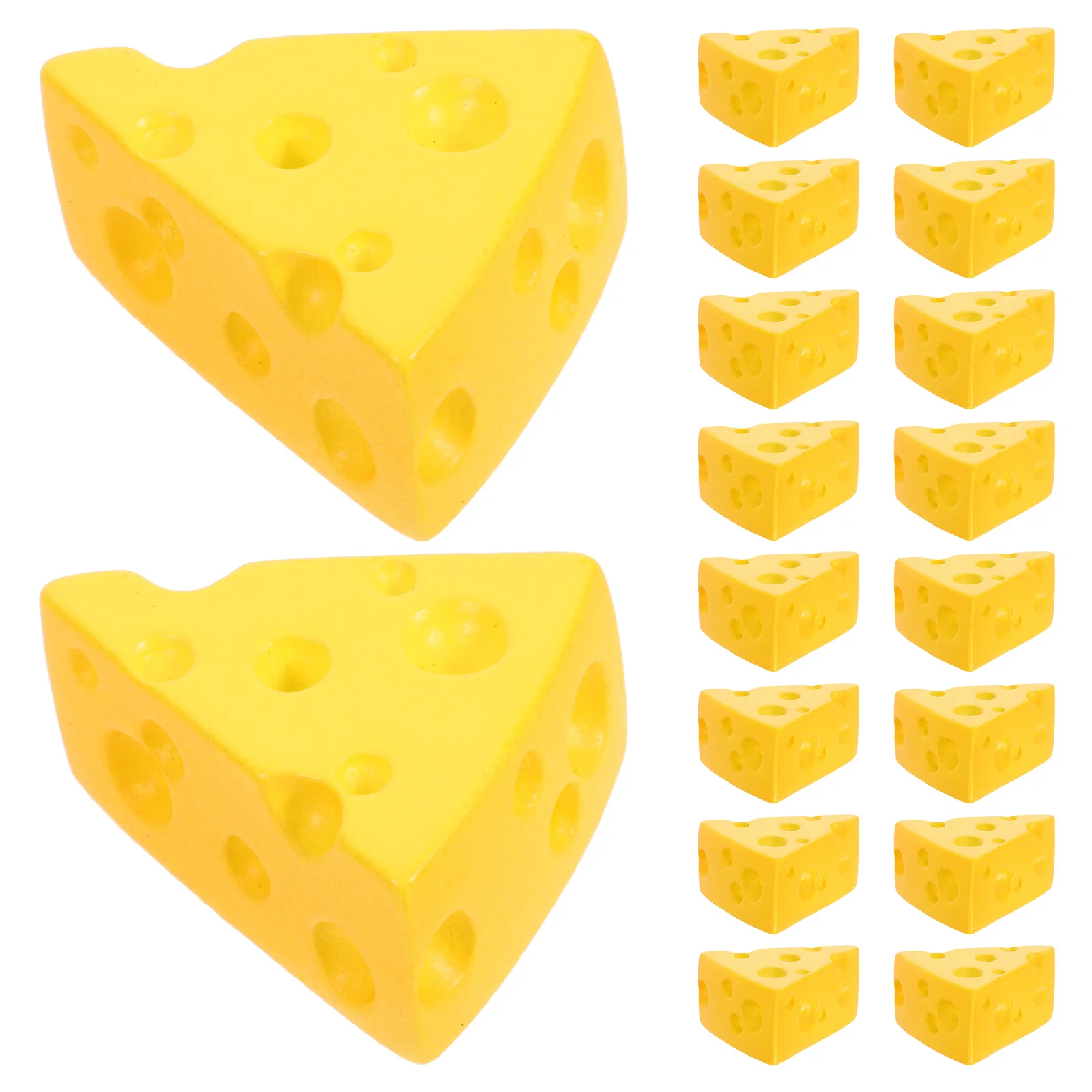 

20Pcs Mini Cheese Decorations Resin Miniature Food Ornaments Micro Landscape Bonsai Accessories Realistic Design Tiny Figurines