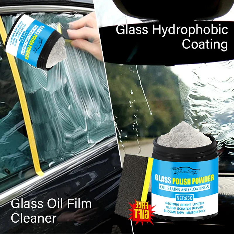 NEW !!Glass Polishing and Scratch Repair Cream, Stain-Free Restoration for Car Windows and Mirrors, Plastic Door and Glass Wax