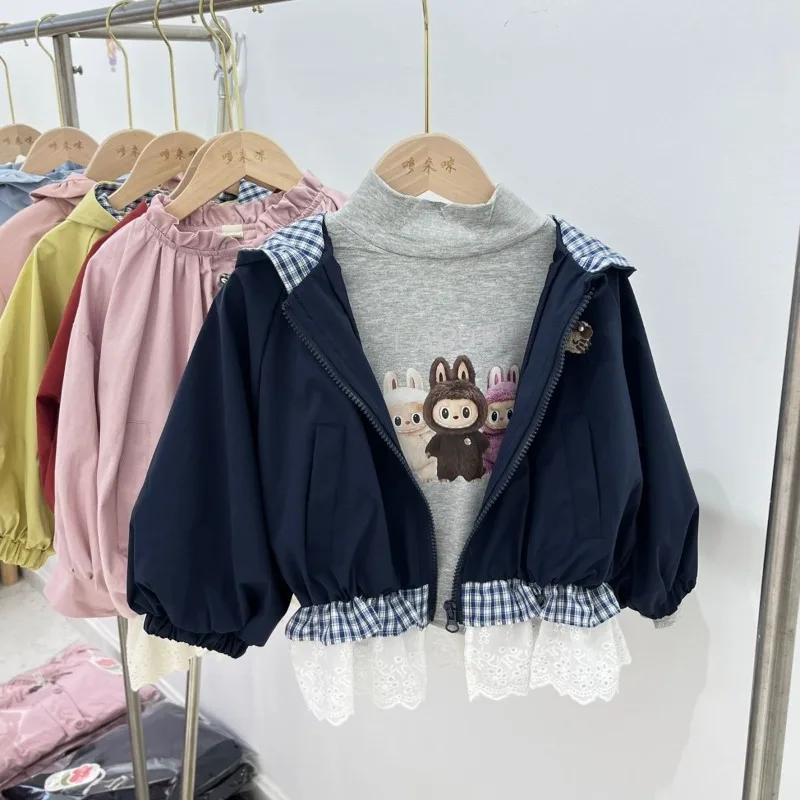

Autumn Kawaii Hello Kitty Sanrio Student Cute Cartoon Long Sleeve Jacket Children Comfortable Warm Hooded Sportswear for Kids