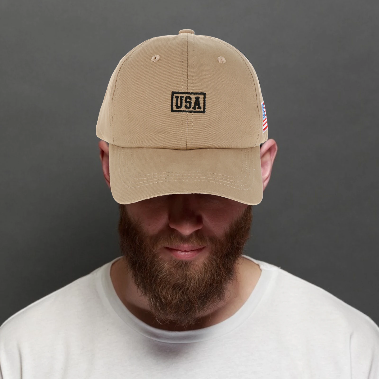 

Flag Baseball Cap Hats for Men Independence Day Outdoor Embroidered Headwear Cotton UV Sports and Women