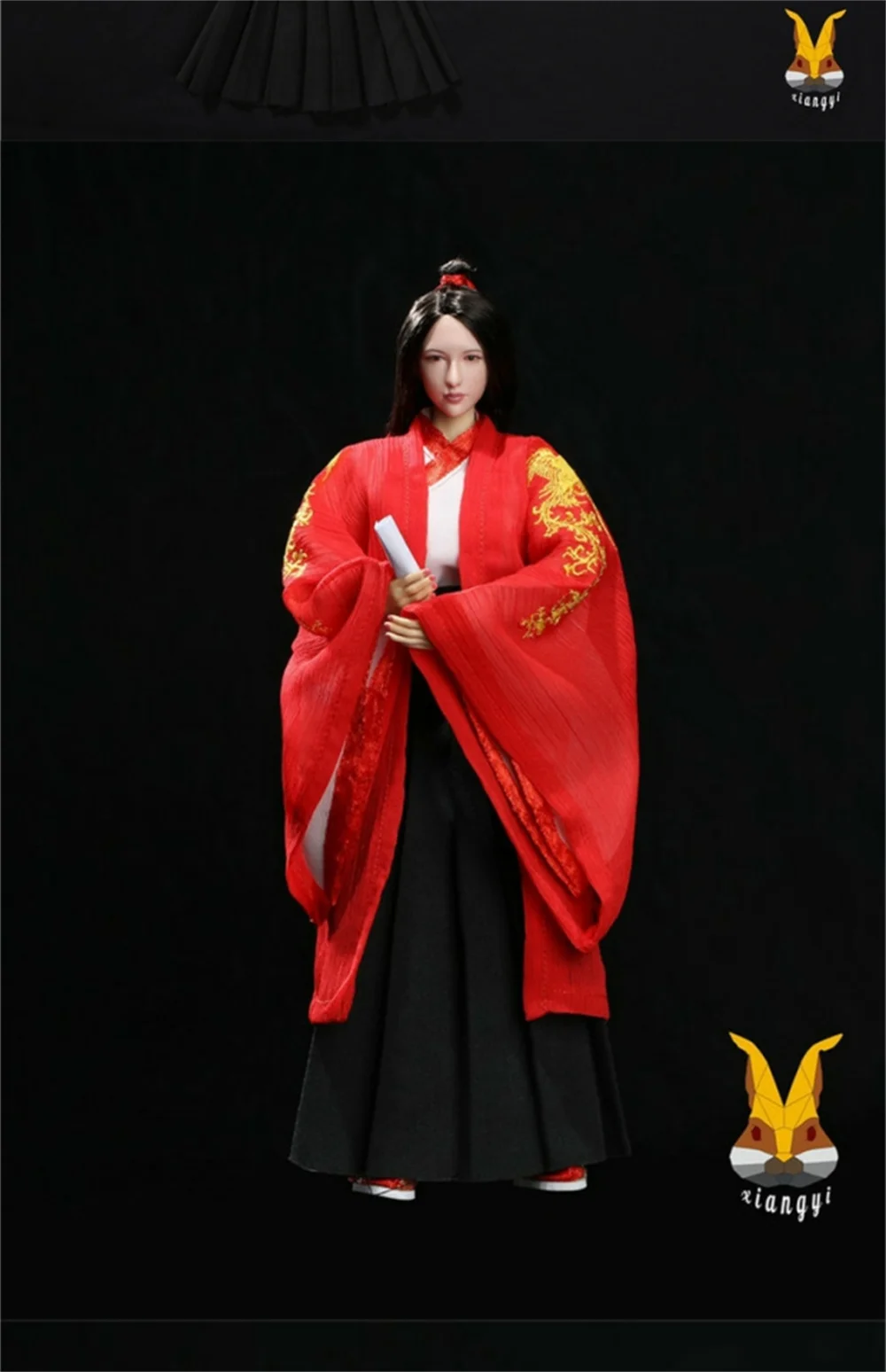 clothes Red Embroidered Loose Robe1/6  Hanfu Chinese Ancient  Tradition Hanfu Dress Amine Suit Model for 12inch Action Figure