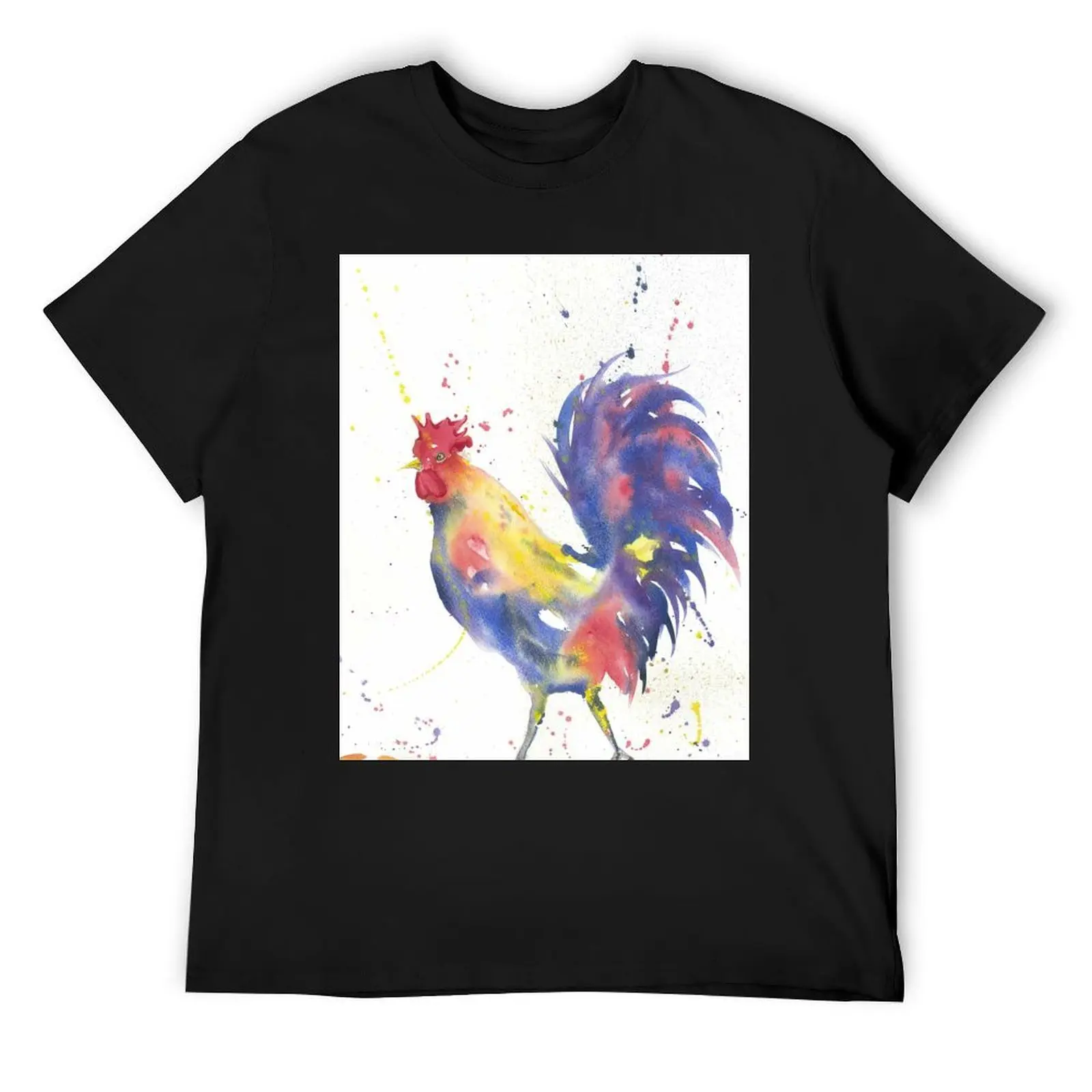 

Rainbow Rooster T-Shirt aesthetic clothes oversized street wear customizeds slim fit t shirts for men