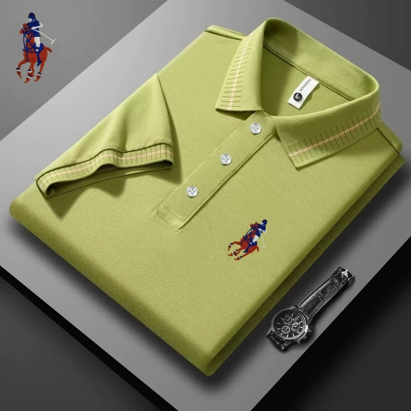 

New Summer High Quality Embroidered Logo Polo Shirt for Men, Business, Leisure, Fashion, Comfortable Short Sleeve Top