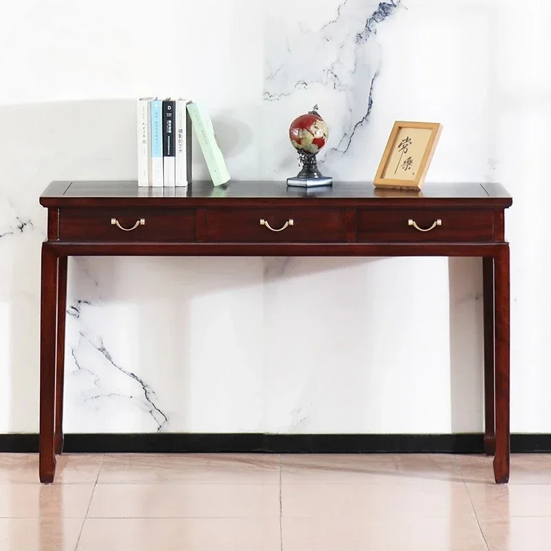 Entrance cabinet Solid wood foyer cabinet Ebony bar case Narrow bar table
