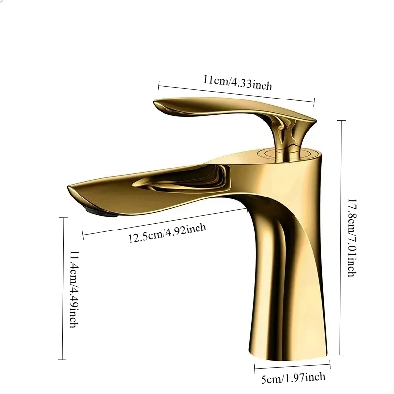 Premium Classic Single Handle Bathroom Faucet - High Quality Hot and Cold Water Basin Tap for Toilet Countertop and Vanity Sink