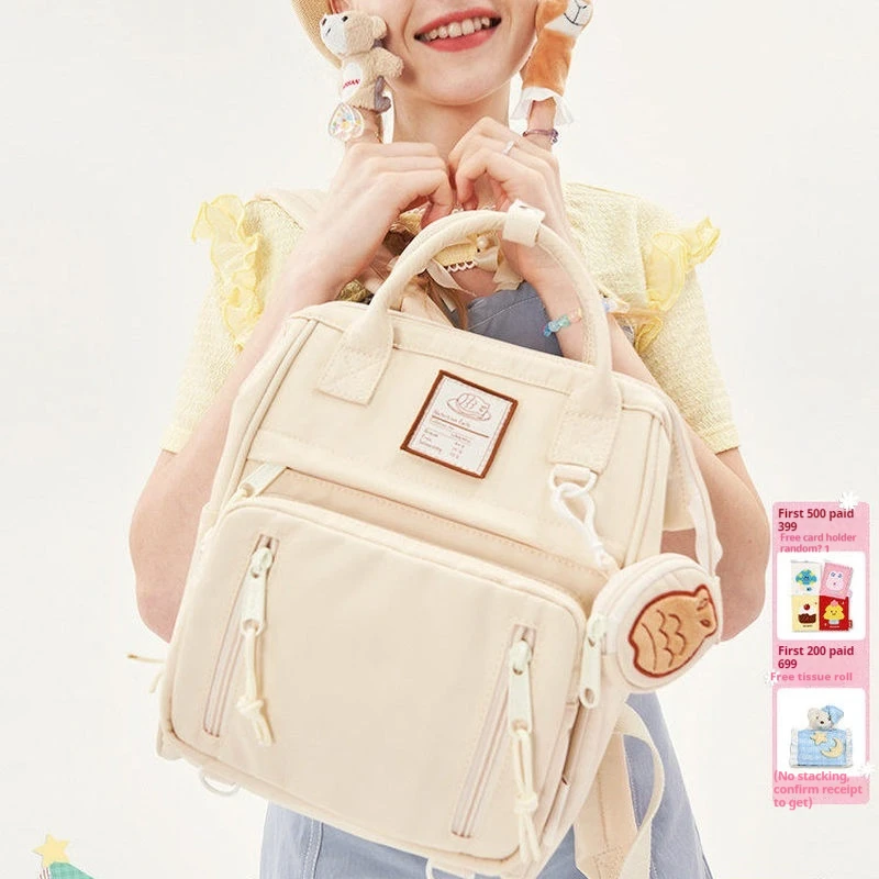 

Мини-рюкзак в форме рыбного торта — милая сумка ручной работы «Cheese Candy», маленькая сумка через плечо двойного назначения для школы и путешествий