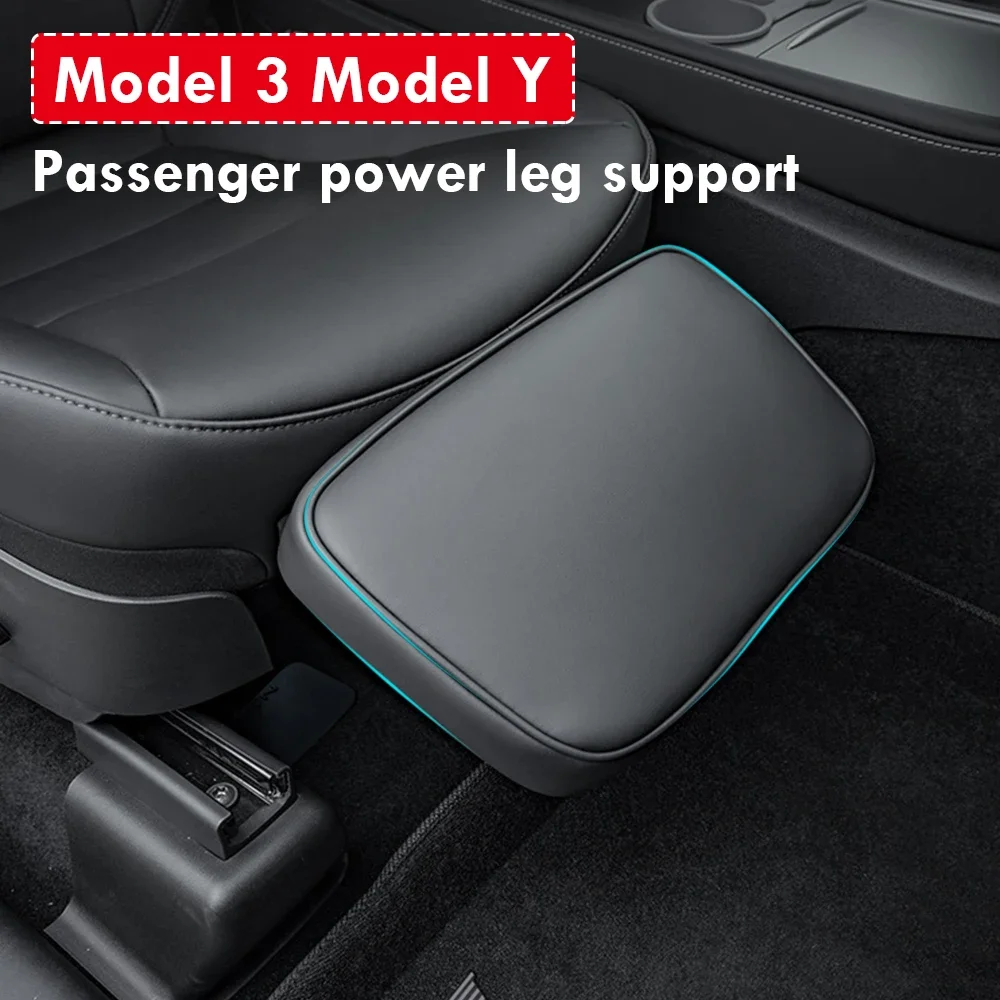 Electric Seat Leg Rest For Tesla Model 3 Y 2019-2022 2023 Adjustment 80° Leather Extension Seat Mat Rest Leg Knee Pad