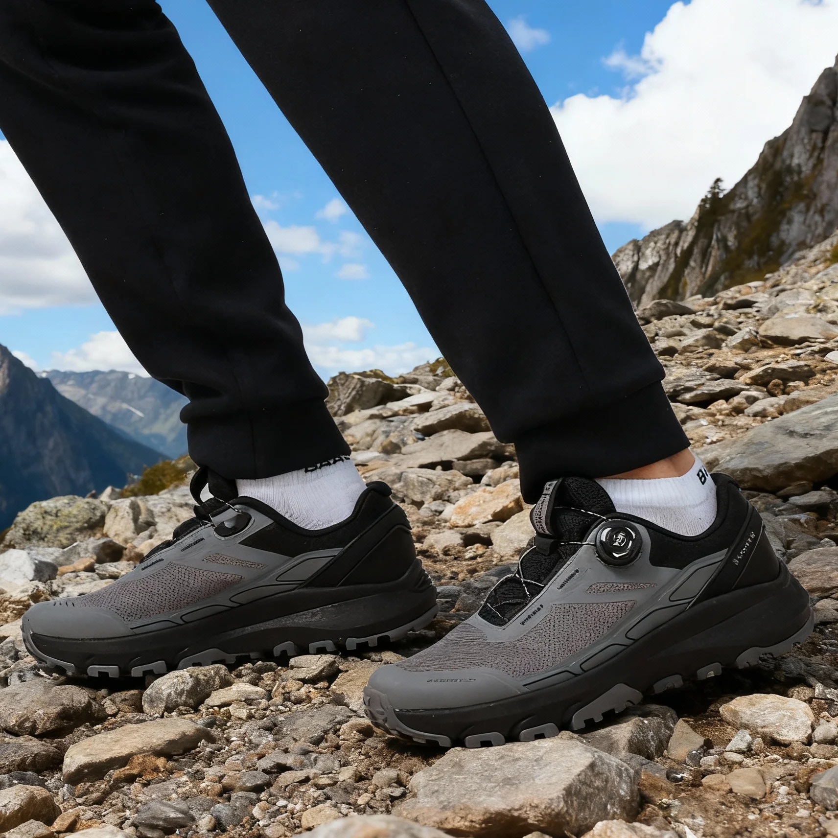 

Baasploa Men Hiking Shoes Outdoor Casual Breathable Comfortable Walking Shoes Male Anti-Skid Wear-Resistant Travel Mesh Sneakers