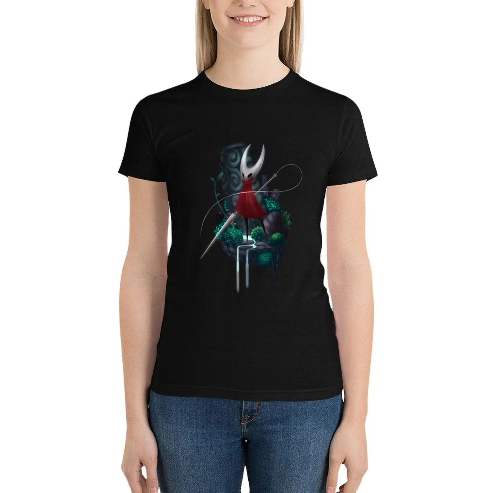 Hornet - Hollow knight T-Shirt aesthetic clothes plus size tops vintage clothes Aesthetic clothing Woman clothes