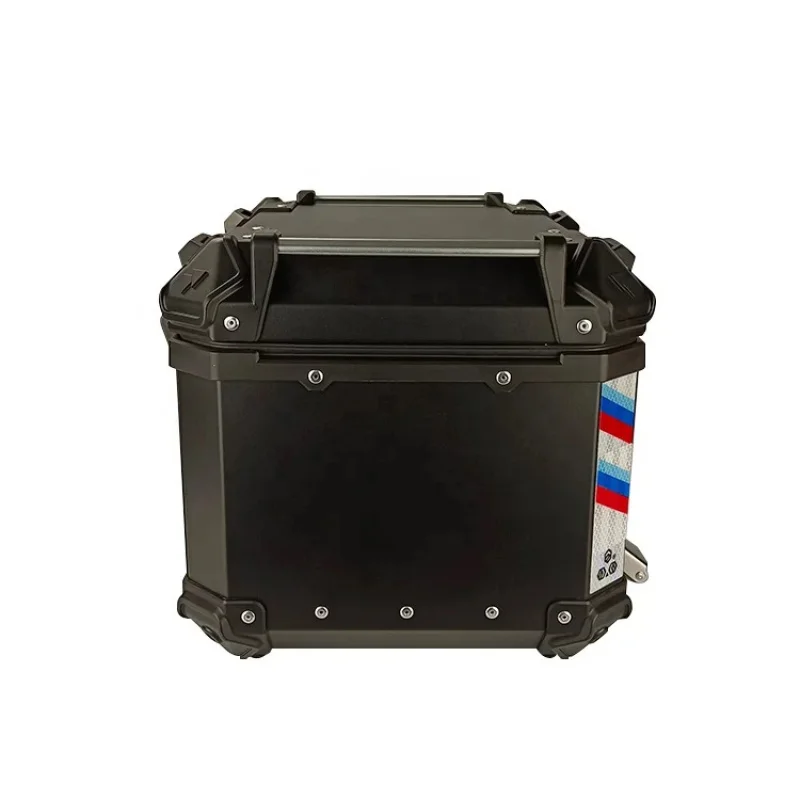 

Factory Hot Selling Waterproof Shockproof Large-capacity Aluminum Storage Motorcycle Metal Top Box Helmet