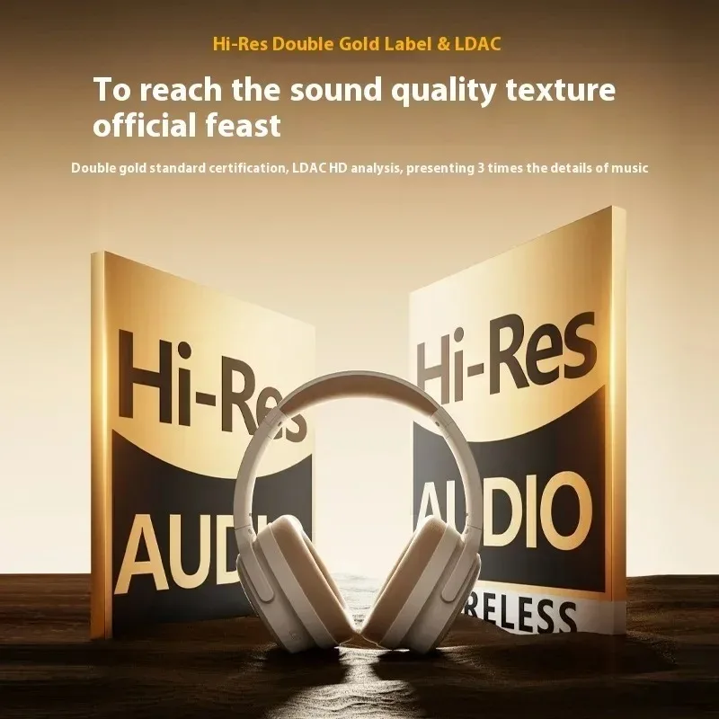 SoundPEATS Space Pro Wireless Headphones Over Ear ANC Active Noise Cancelling Earphones Hi-Res Audio Gaming Headset with Mic