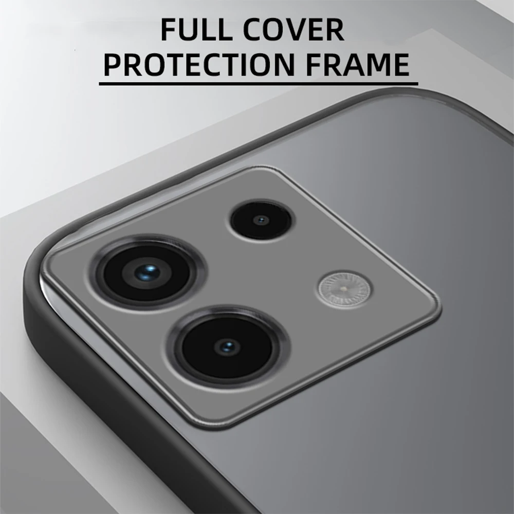 Stoßfeste Stoßstangenhülle für Xiaomi Redmi Note 13 12 Pro Plus 5G Note 12S Redmi 12C 13C 4G Matte Silikon-Telefonabdeckung – Detail 3