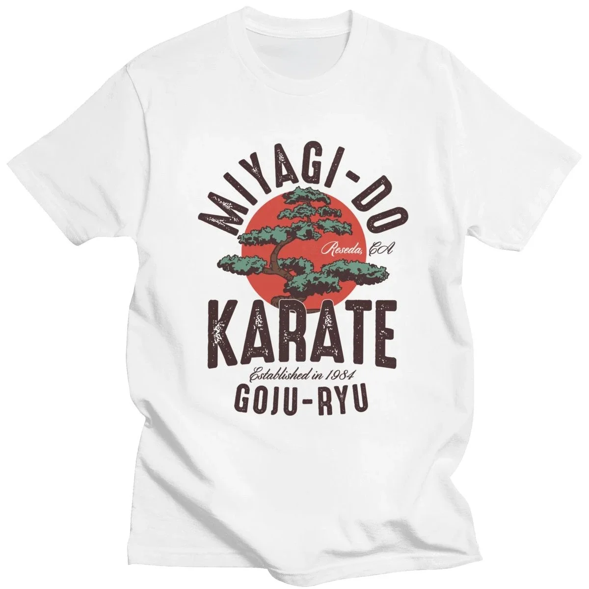 Japanese Kung Fu Miyagi Do Inspired Karate Kid Printed Men Vintage Casual Short Sleeve Hot sale outfits manga streetweat style