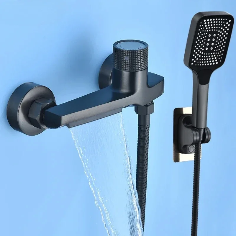 Gun Grey Shower Set Household Bathroom Extremely Simple Separate Toilet Bathroom Pressurized Shower Bathroom Shower Faucet