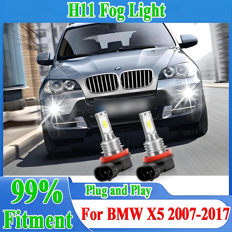 

2PCS H11 Front Fog Light Canbus Car LED Fog Light 12V 30000LM High Power 1:1 Design For BMW X5 2007-2013 2014 2015 2016 2017