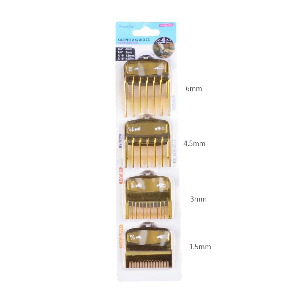 Peine de límite dorado para cortadora eléctrica Wahl o Kemei, protectores, barbería, Máquina para cortar cabello, peines guía de corte profesional